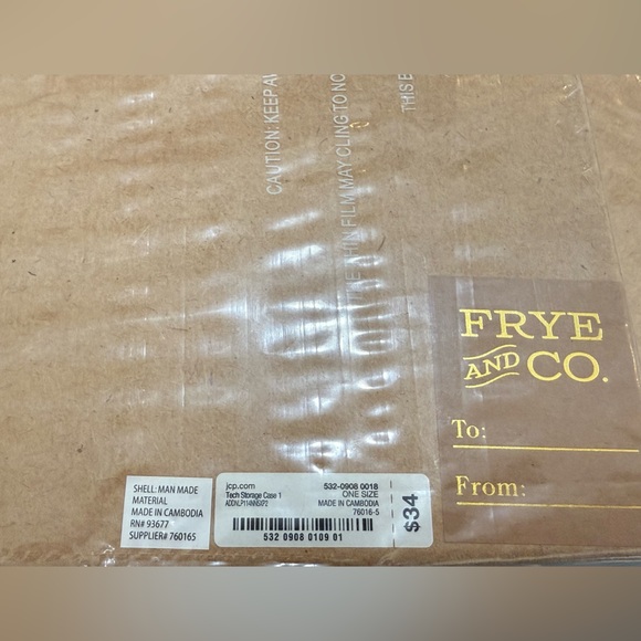 Frye and Co Vegan Leather Tech Storage Case New!! Vintage charcoal - Picture 4 of 6